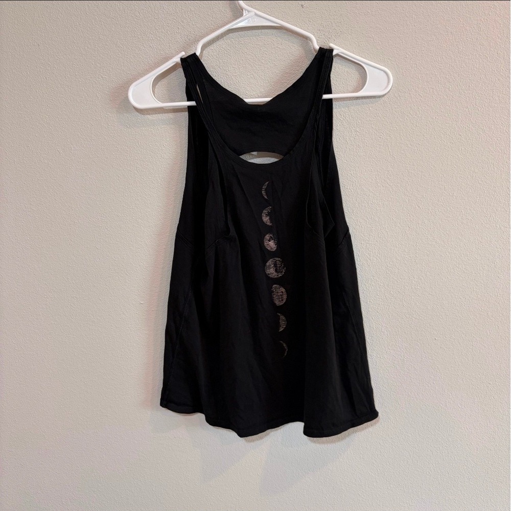 Free People FP Movement Organic Pima Cotton Moon Phase Racerback‎ Tank S Black - Picture 4 of 4